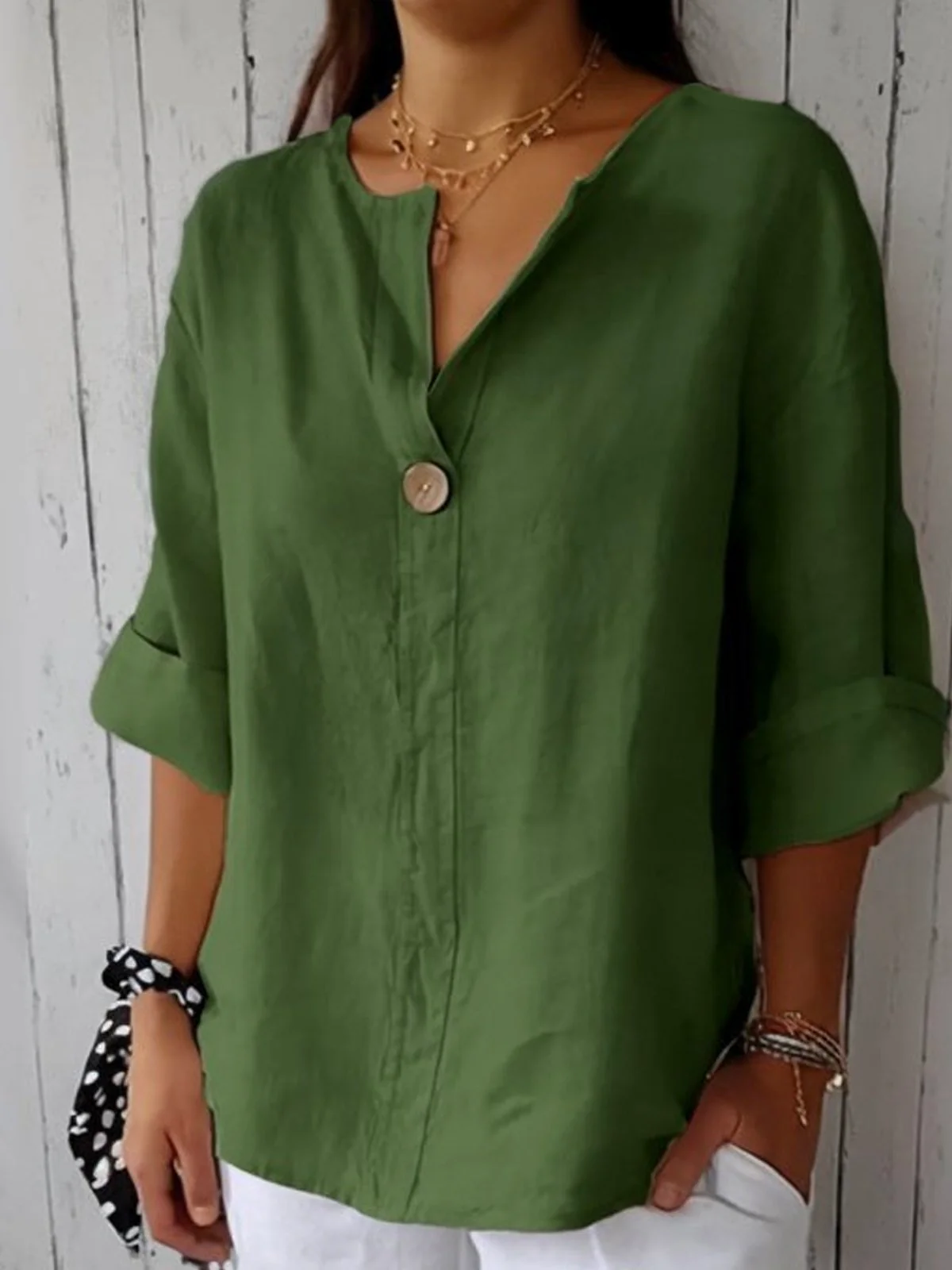 Aria | Blusa casual con cuello en V - Image 6