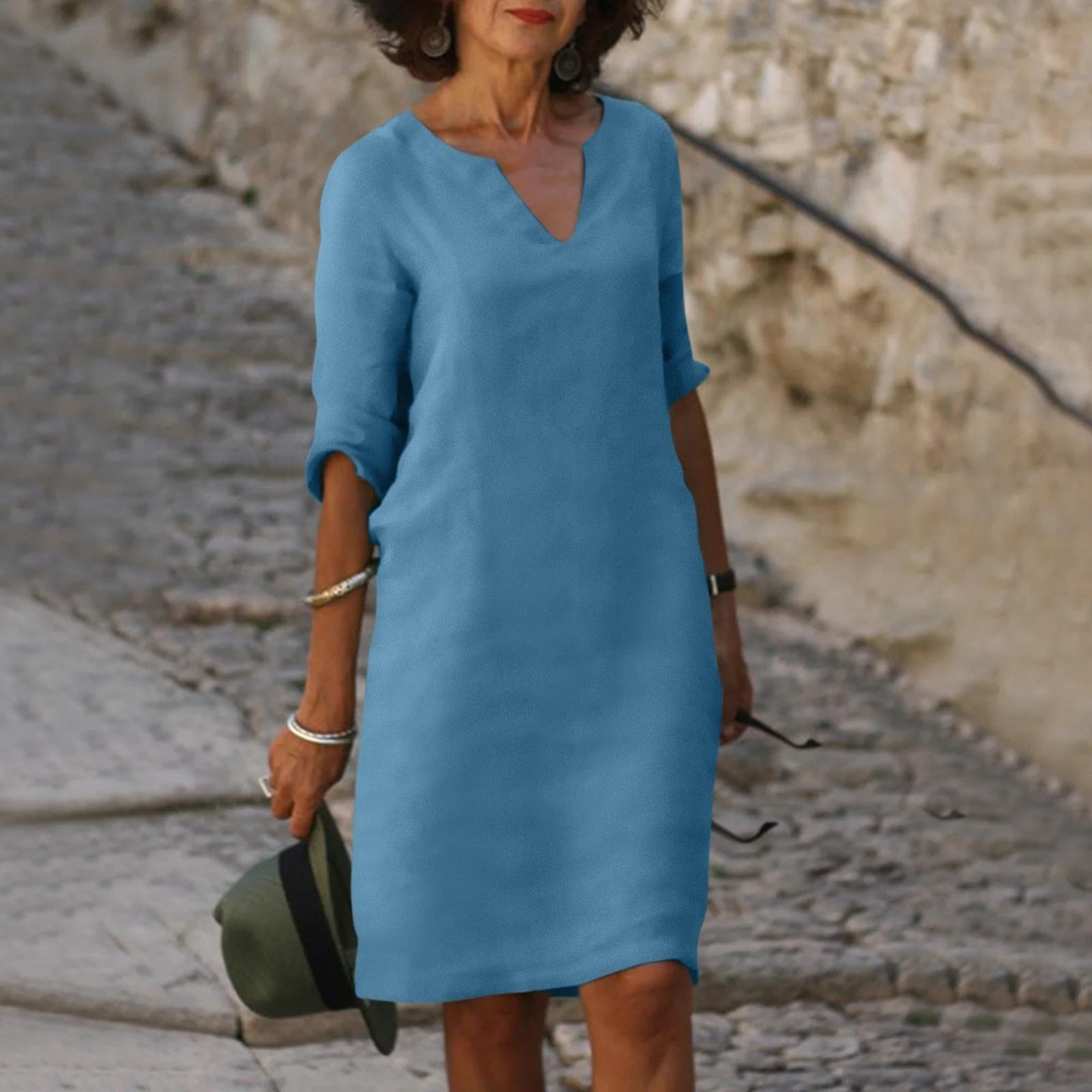 Elena™ | Vestido Victoire en lino natural - Image 12