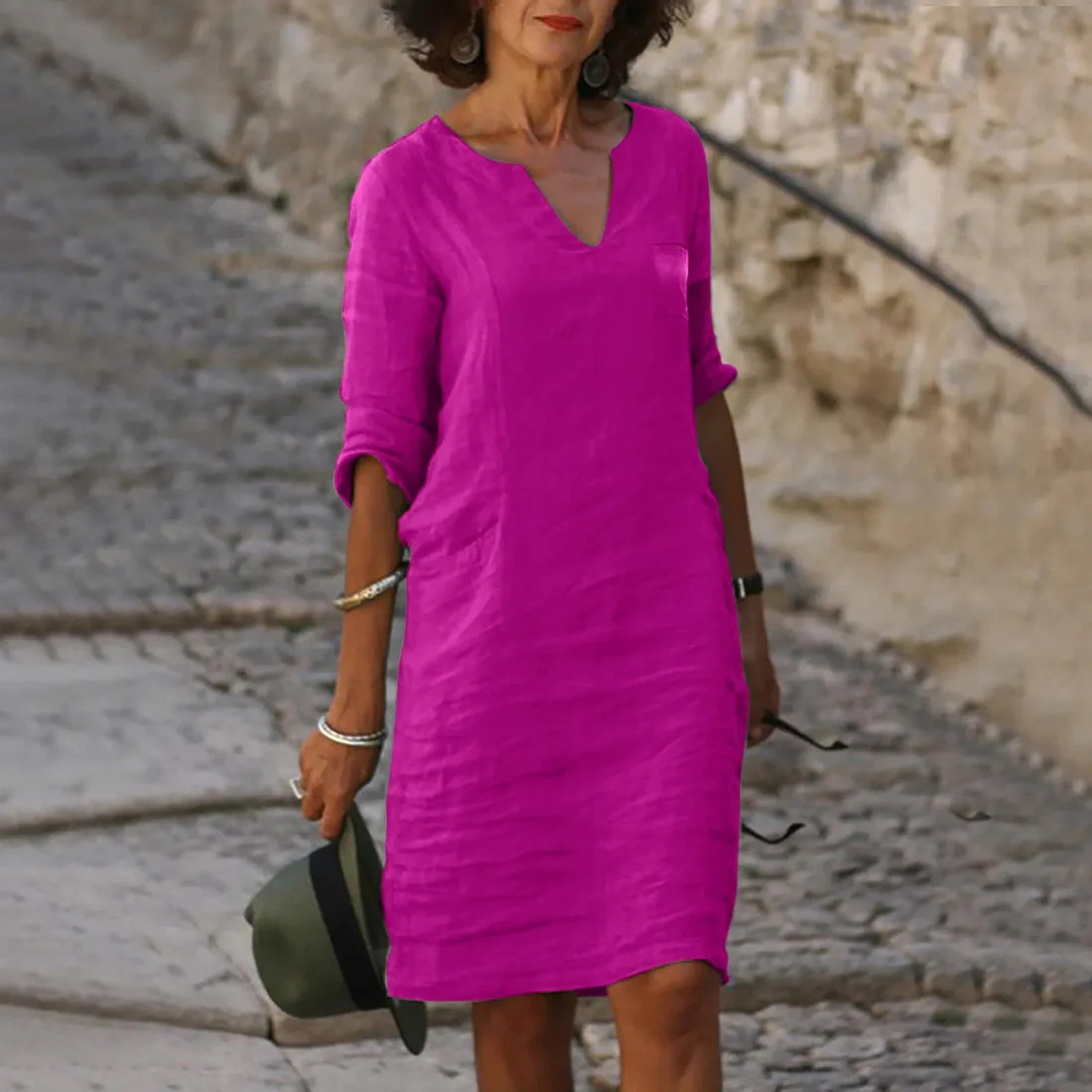 Elena™ | Vestido Victoire en lino natural - Image 13