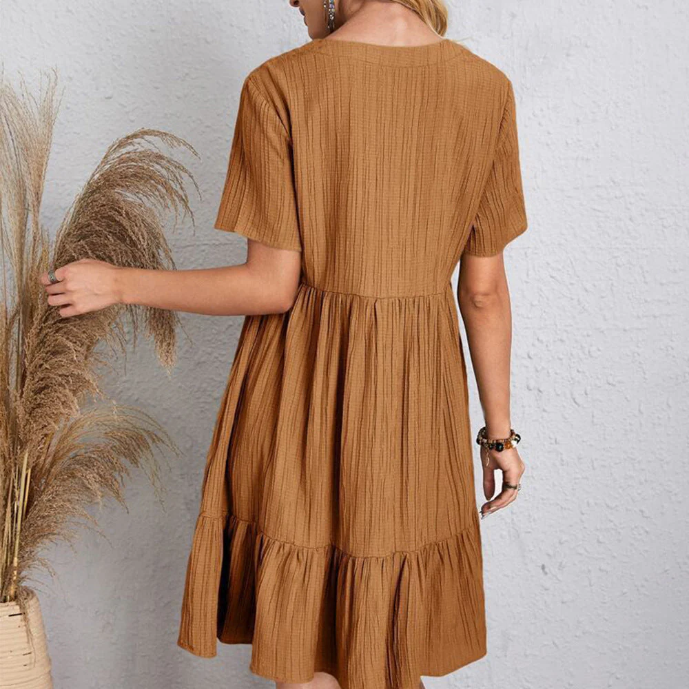 Imma™ Mini Vestido de Manga Corta de Primavera/Verano - Image 10