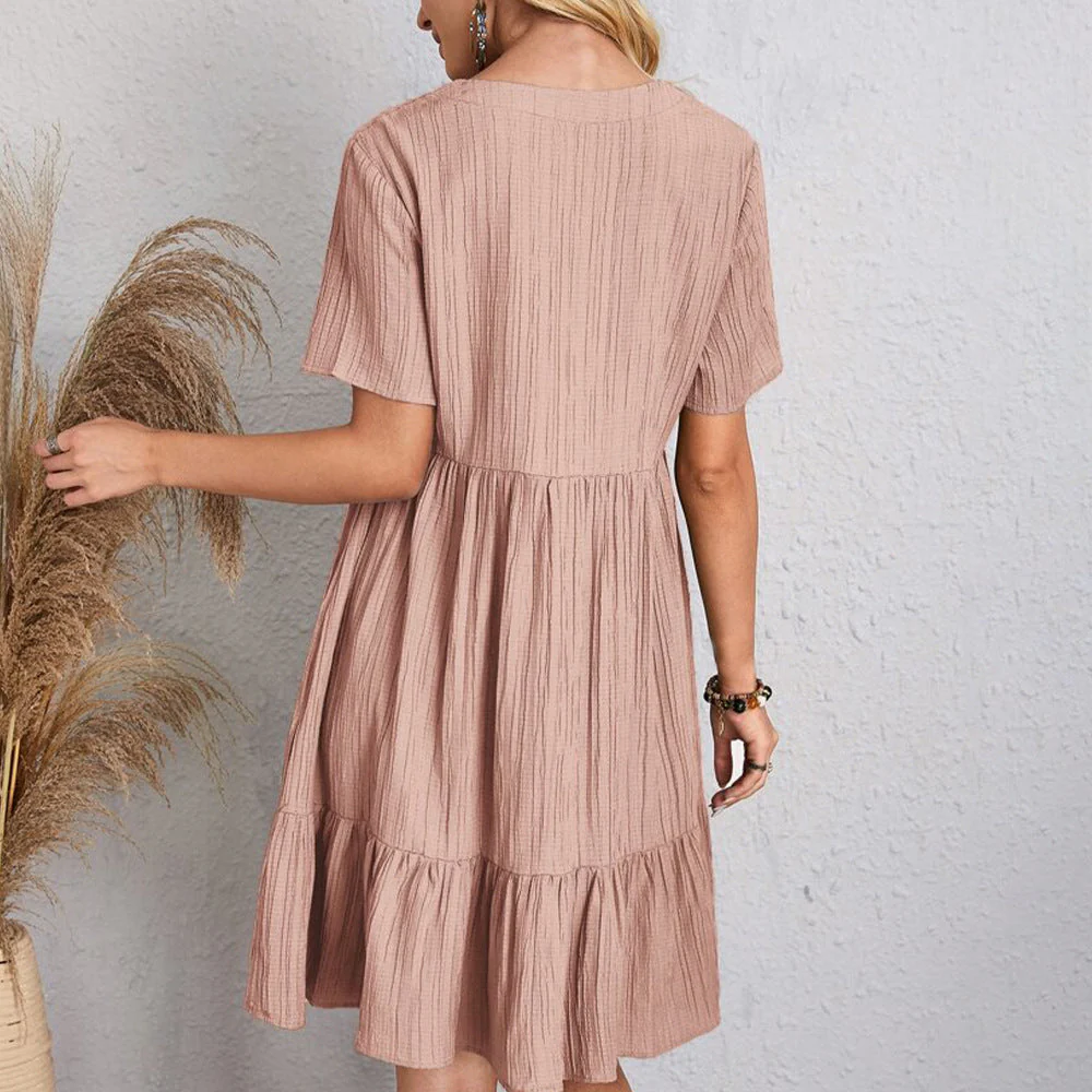 Imma™ Mini Vestido de Manga Corta de Primavera/Verano - Image 12