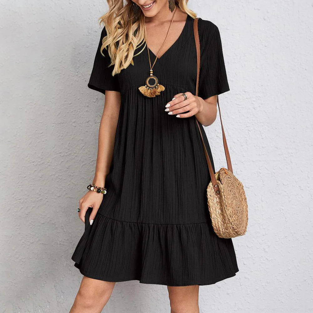 Imma™ Mini Vestido de Manga Corta de Primavera/Verano - Image 13