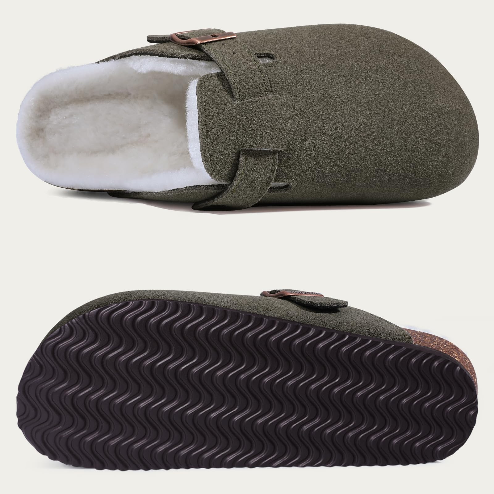 Kidmi - Zuecos de ante Unisex con Forro Polar - Image 3