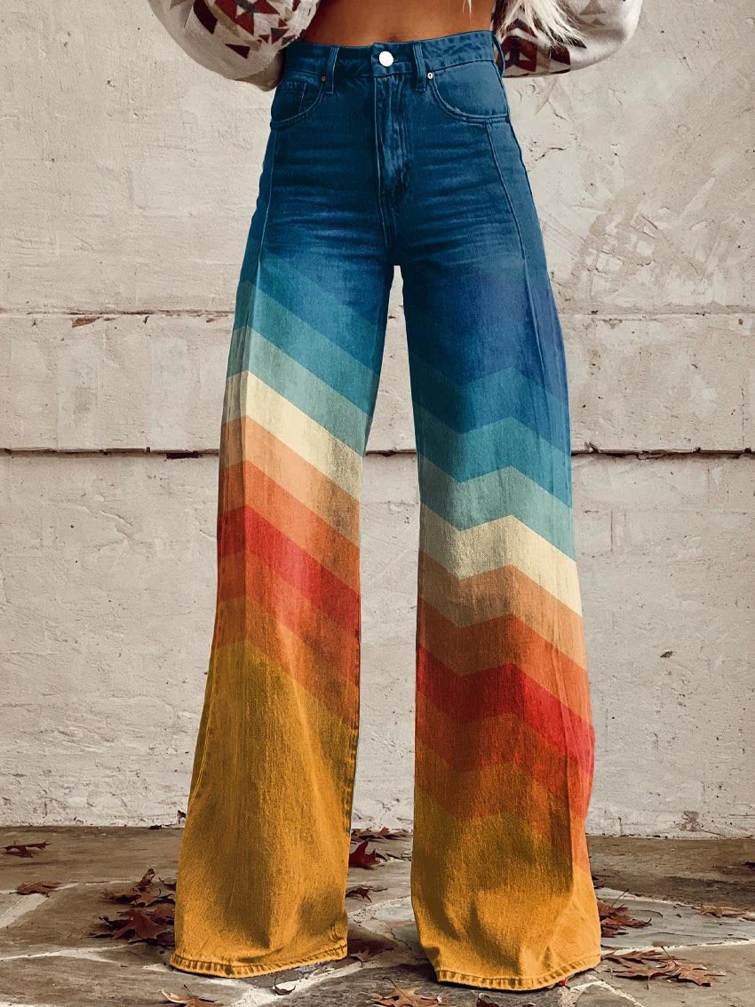 Léa - Elegante Pantalones Retro Zigzag para Mujer - Image 3