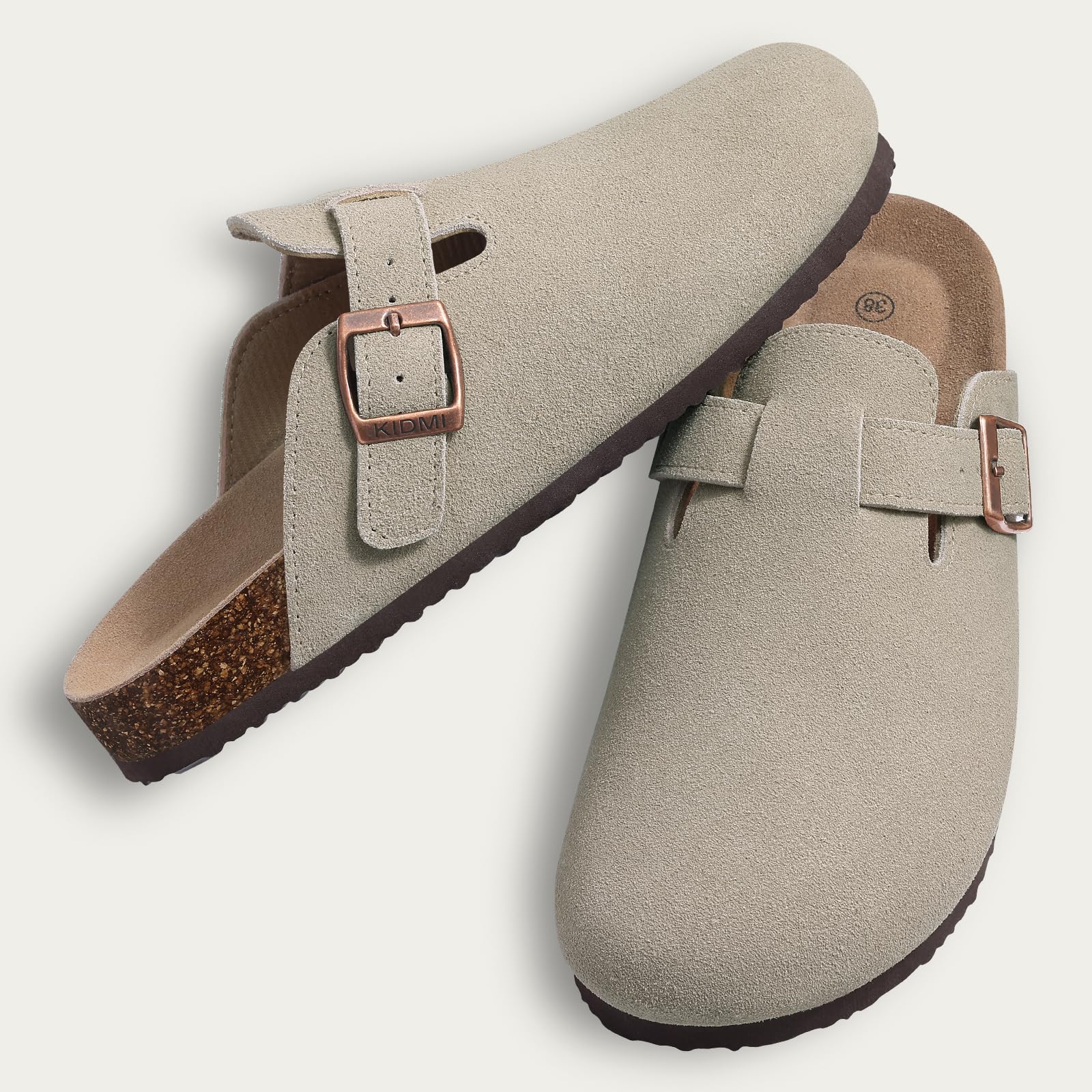 Kidmi - Zuecos de ante Unisex Antideslizantes Ergonómicos - Image 11